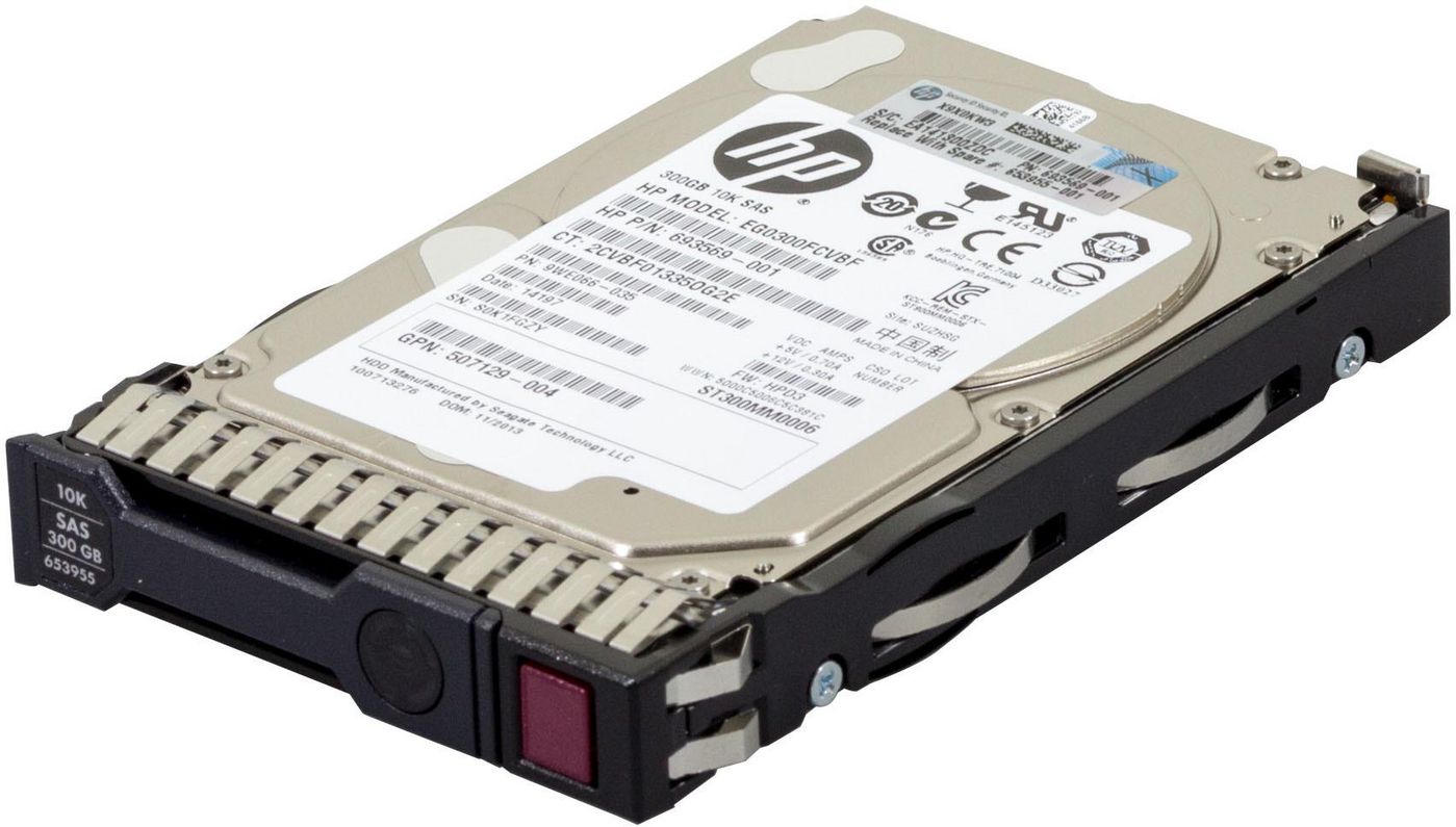 Hewlett Packard Enterprise 653955-001 2.5" 300GB SAS HDD – 6Gb/s Hot-Plug