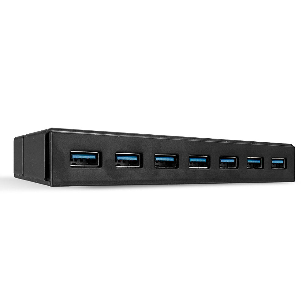Lindy 43228 7 Port USB 3.0 Hub – High-Speed 5000Mbit/s, Powered, Black