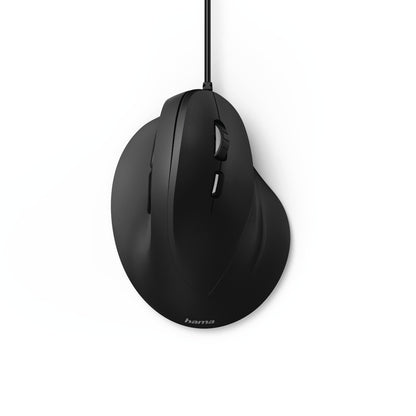 Hama 00182698 EMC-500 Vertical Ergonomic Mouse – USB Type-A, 1800 DPI, Black