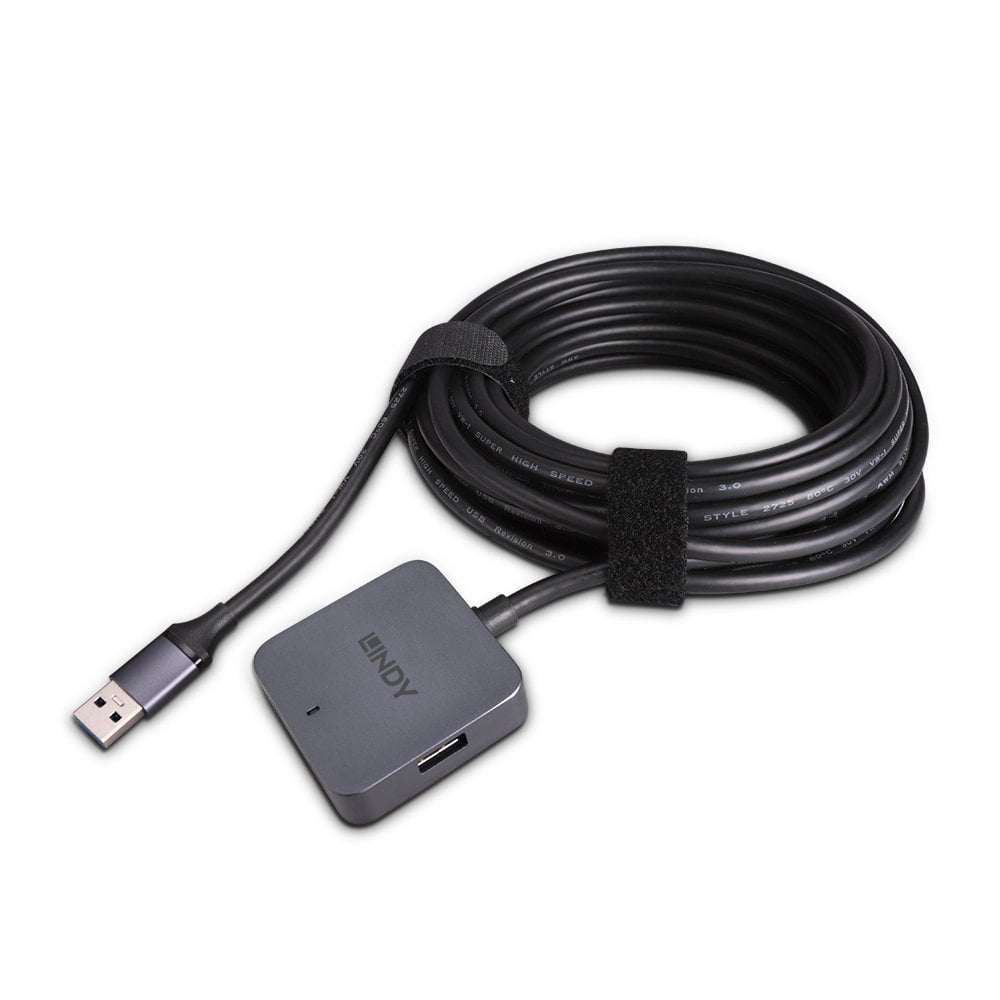 Lindy 43388 5m USB 3.0 Hub – 4-Port, SuperSpeed 5Gbps, Aluminium, CE Certified