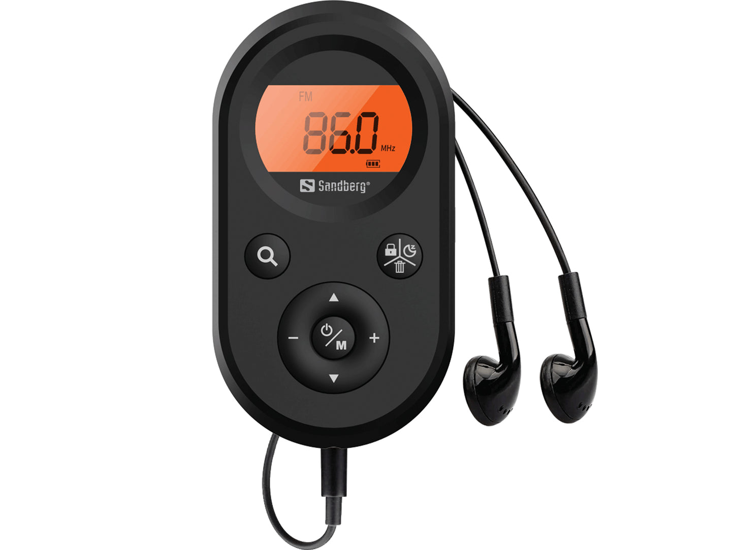 Sandberg 421-02 Pocket Radio FM/AM Portable Rechargeable – Black