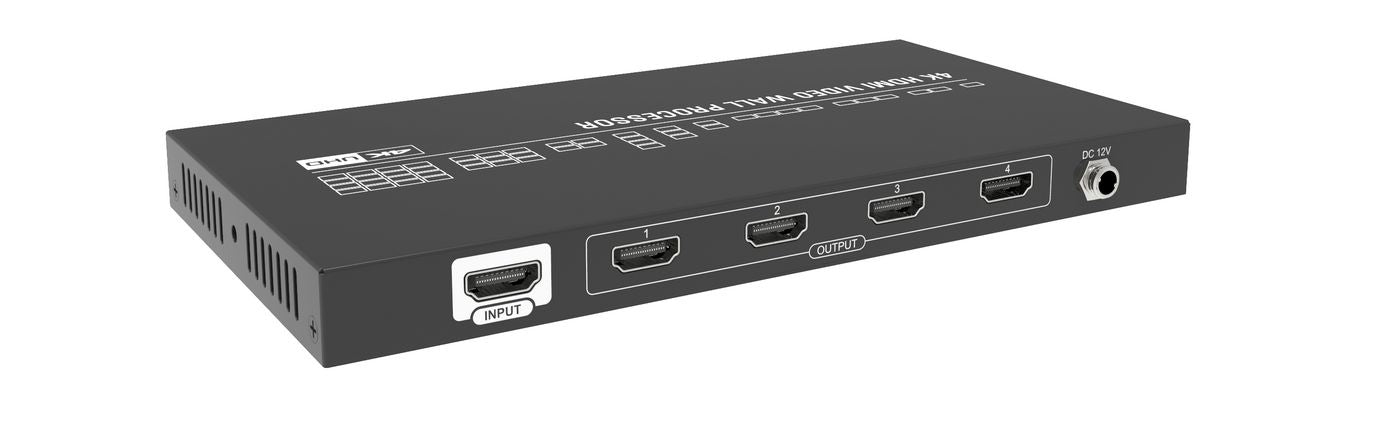 Vivolink VLVW1X4 Video Wall Processor – 4 Output HDMI 2.0b, 4K Input, Black