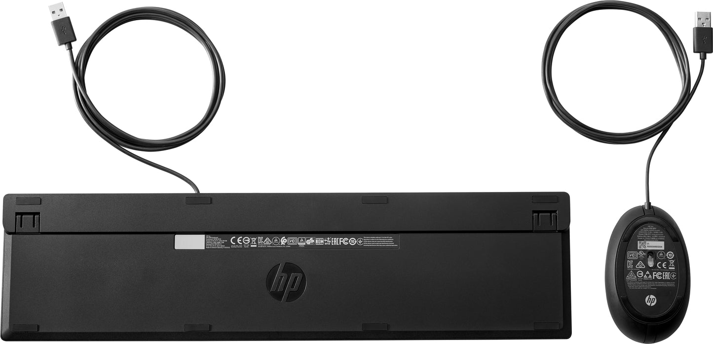 HP 9SR36UT#UUW Wired Desktop 320MK Mouse and Keyboard – USB, Black