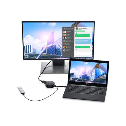 Dell VG774 DA300 USB-C Mobile Adapter – Wired, HDMI, DisplayPort, VGA, RJ-45, Black
