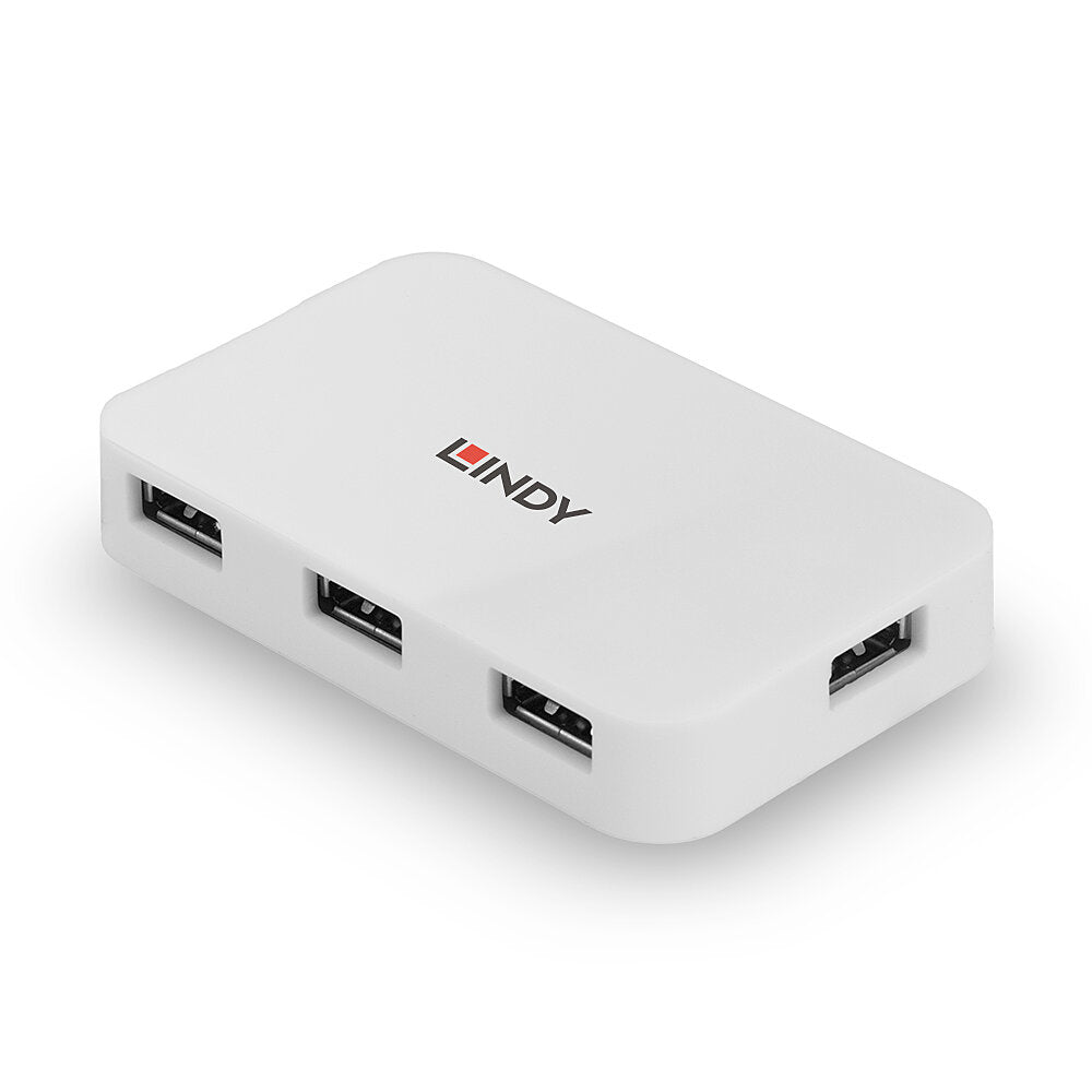 Lindy 43143 USB 3.0 Hub Basic 4 Port – SuperSpeed 5Gbps, White