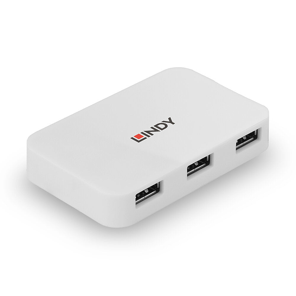 Lindy 43143 USB 3.0 Hub Basic 4 Port – SuperSpeed 5Gbps, White