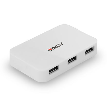 Lindy 43143 USB 3.0 Hub Basic 4 Port – SuperSpeed 5Gbps, White