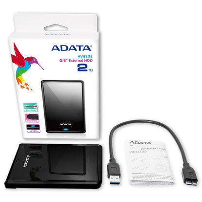 ADATA AHV620S-4TU31-CBK External Hard Drive 4TB 2.5" USB 3.1 Black