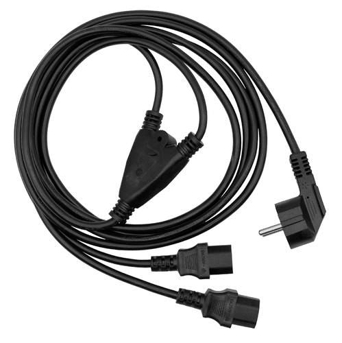MicroConnect PE011330 Power Cable Black 3m 2 x C13 Coupler 10A 250V