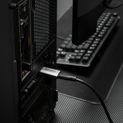 Lindy 41095 DisplayPort to HDMI Adapter – 4K 120Hz, Aluminium, CE Certified