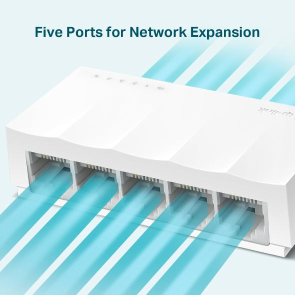 TP-Link LS1005 5-Port Unmanaged Fast Ethernet Network Switch – White