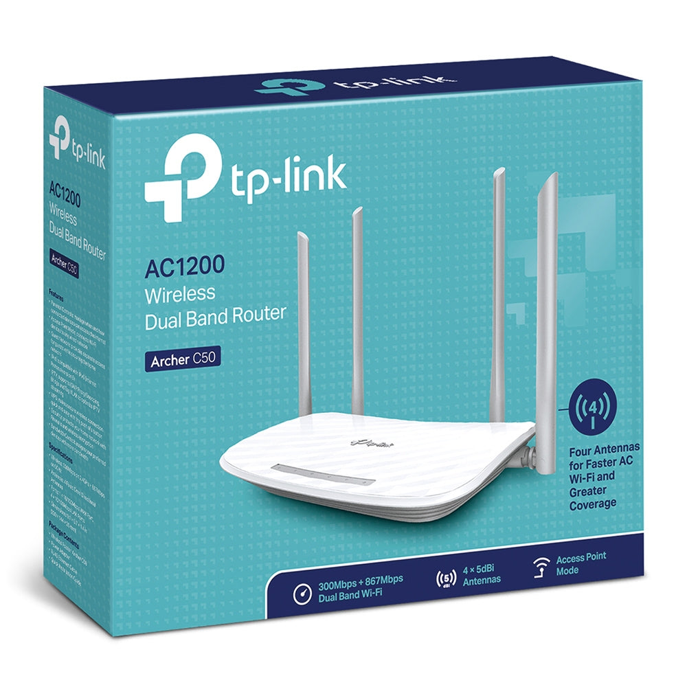 TP-Link ARCHER C50 Dual-Band AC1200 Wi-Fi 5 Wireless Router