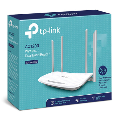 TP-Link ARCHER C50 Dual-Band AC1200 Wi-Fi 5 Wireless Router