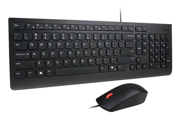 Lenovo 4X31R64409 Keyboard and Mouse – Full-Size USB Danish Black Wired Combo