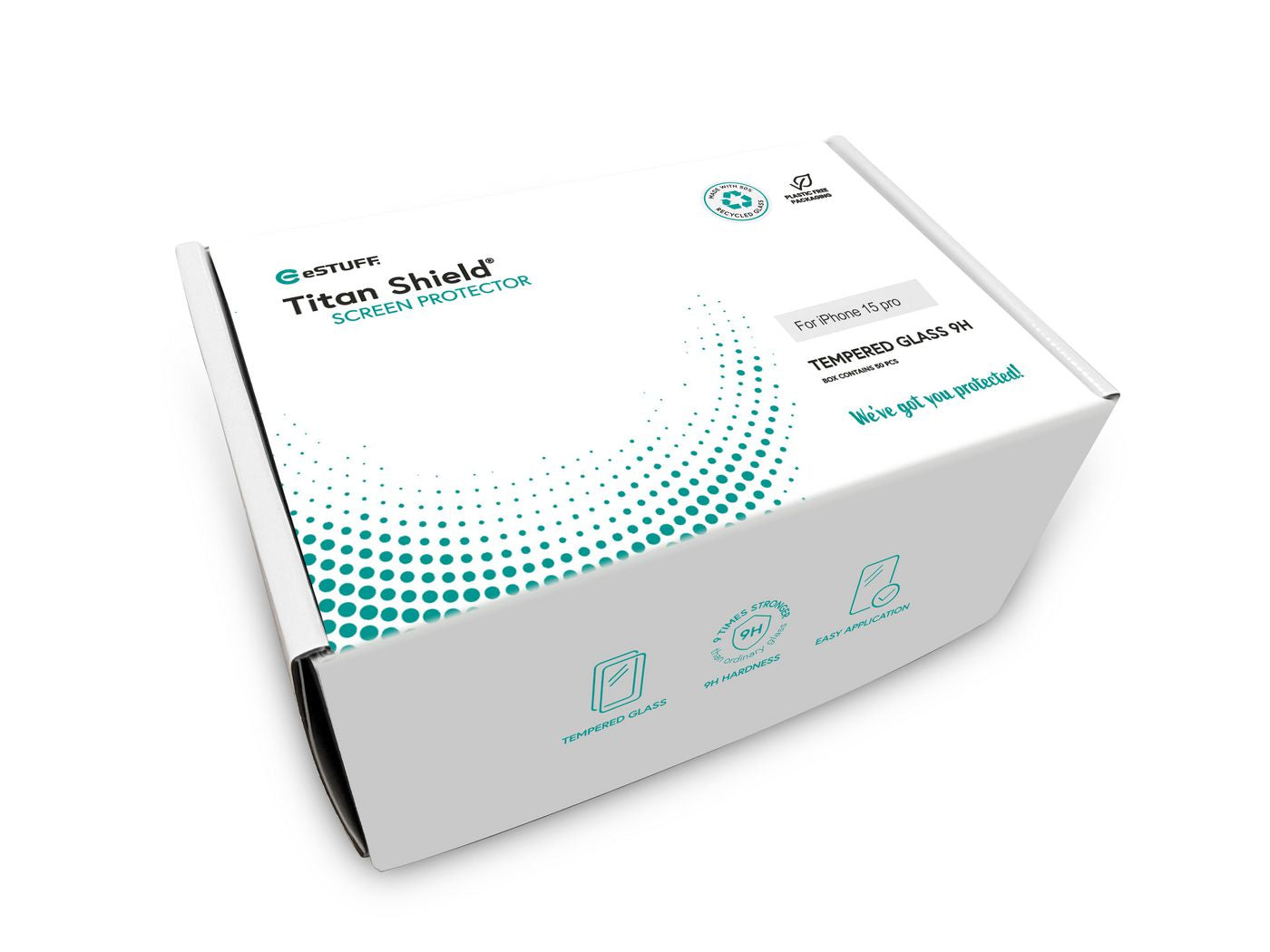 eSTUFF ES501406-50BULK Tempered Glass Screen Protector 9H Full Cover 0.33mm