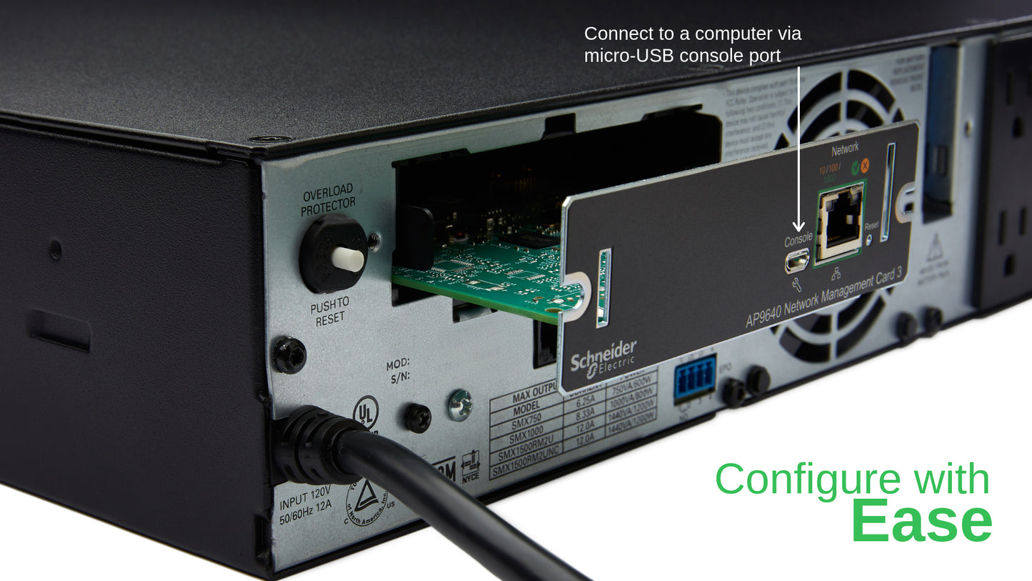 APC AP9640 Smart-UPS Network Management Card Gen3 – SmartSlot, Compact, 80g