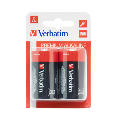 Verbatim 49923 D Alkaline Batteries – 1.5V 2-Pack Household Power