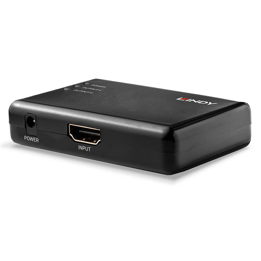 Lindy 38357 2 Port HDMI 10.2G Splitter – Compact 4K Ultra HD, CE Certified