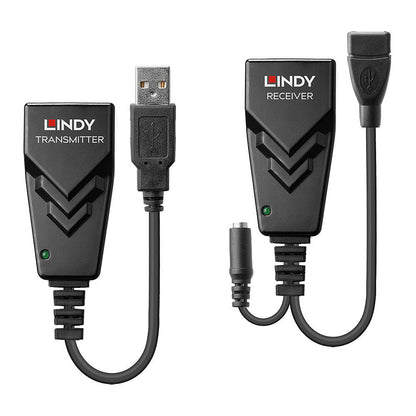 Lindy 42674 100m USB 2.0 Cat.6 Extender – Network Transmitter & Receiver