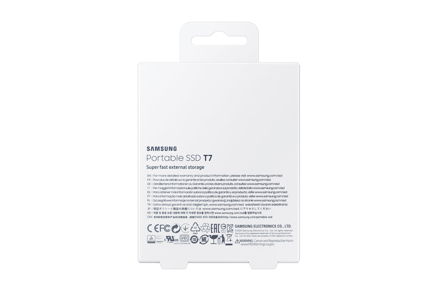 Samsung MU-PC2T0T/WW Portable SSD T7 2TB USB 3.2 Gen 2 Grey – 1050MB/s