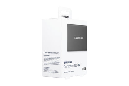 Samsung MU-PC2T0T/WW Portable SSD T7 2TB USB 3.2 Gen 2 Grey – 1050MB/s