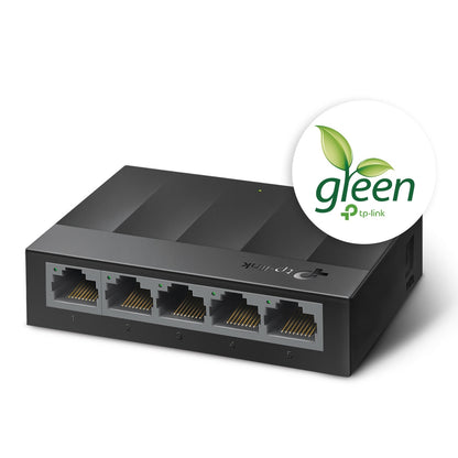 TP-Link LS1005G Unmanaged 5-Port Gigabit Ethernet Network Switch – Black