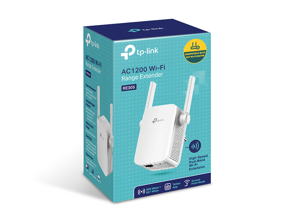 TP-Link RE305 Mesh Wi-Fi Range Extender – AC1200 Dual-Band Repeater