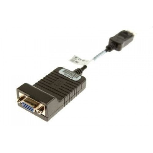 HP 603250-001-RFB DisplayPort to VGA Adapter Cable – 0.2m, Black, High-Resolution Video