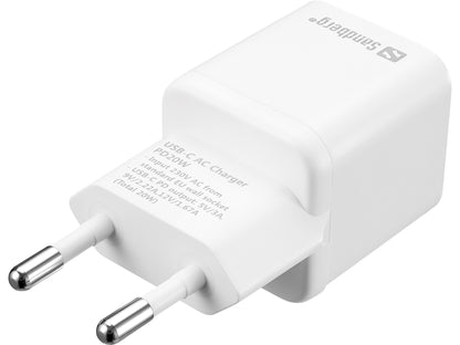 Sandberg 441-42 USB-C AC Charger PD20W EU – 20W Type F White