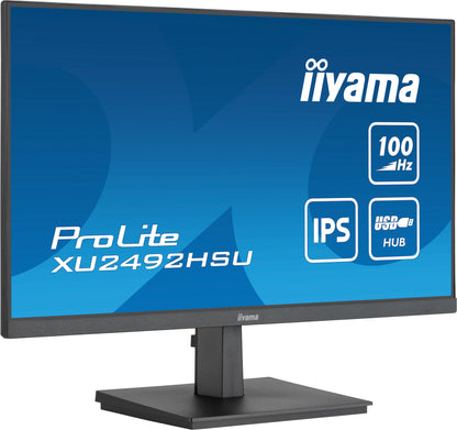 iiyama XU2492HSU-B6 24" IPS Monitor – Full HD, 100Hz, USB Hub, Built-in Speakers