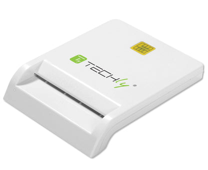 Techly I-CARD-CAM-USB2TYC Smart Card Reader – USB 2.0, USB-C, White