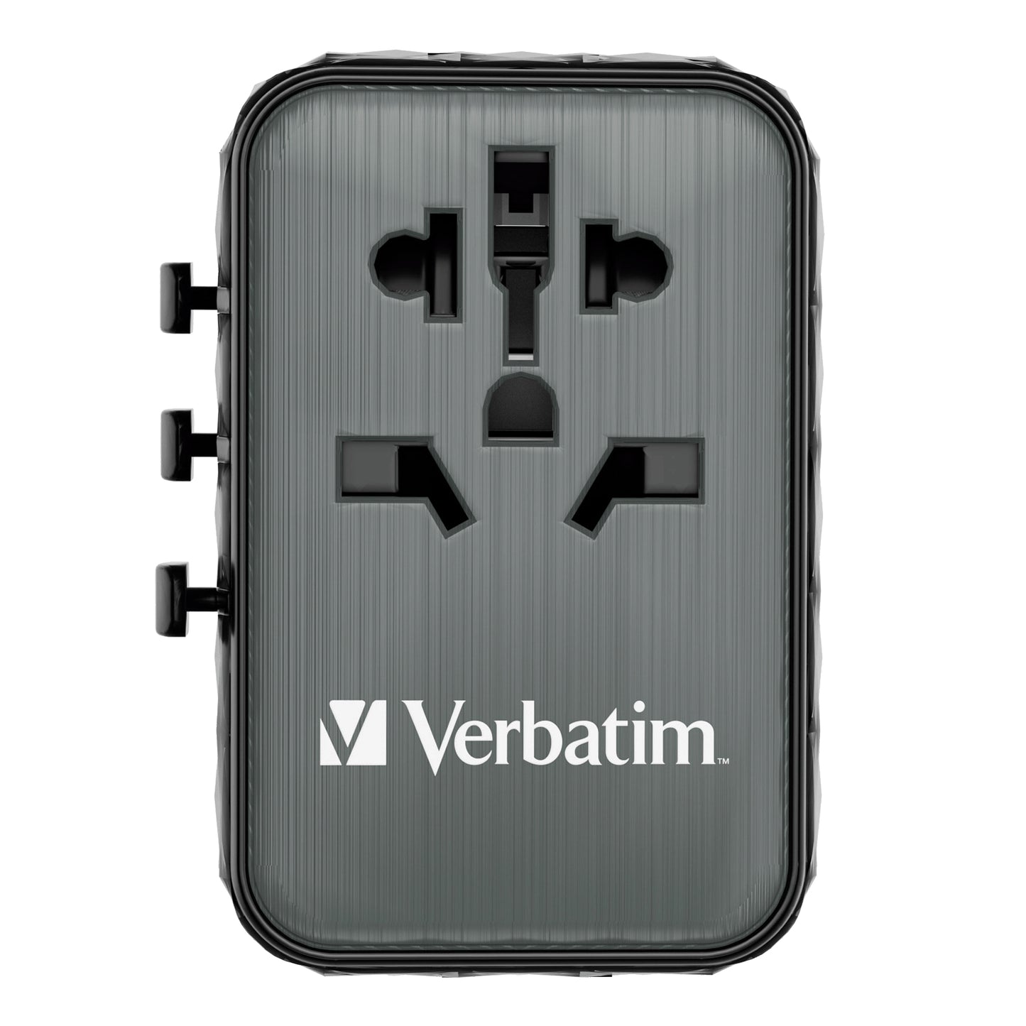 Verbatim 32120 UTA-05 65W GaN III Universal Travel Adapter – 2x USB-C PD, 2x USB-A, Black