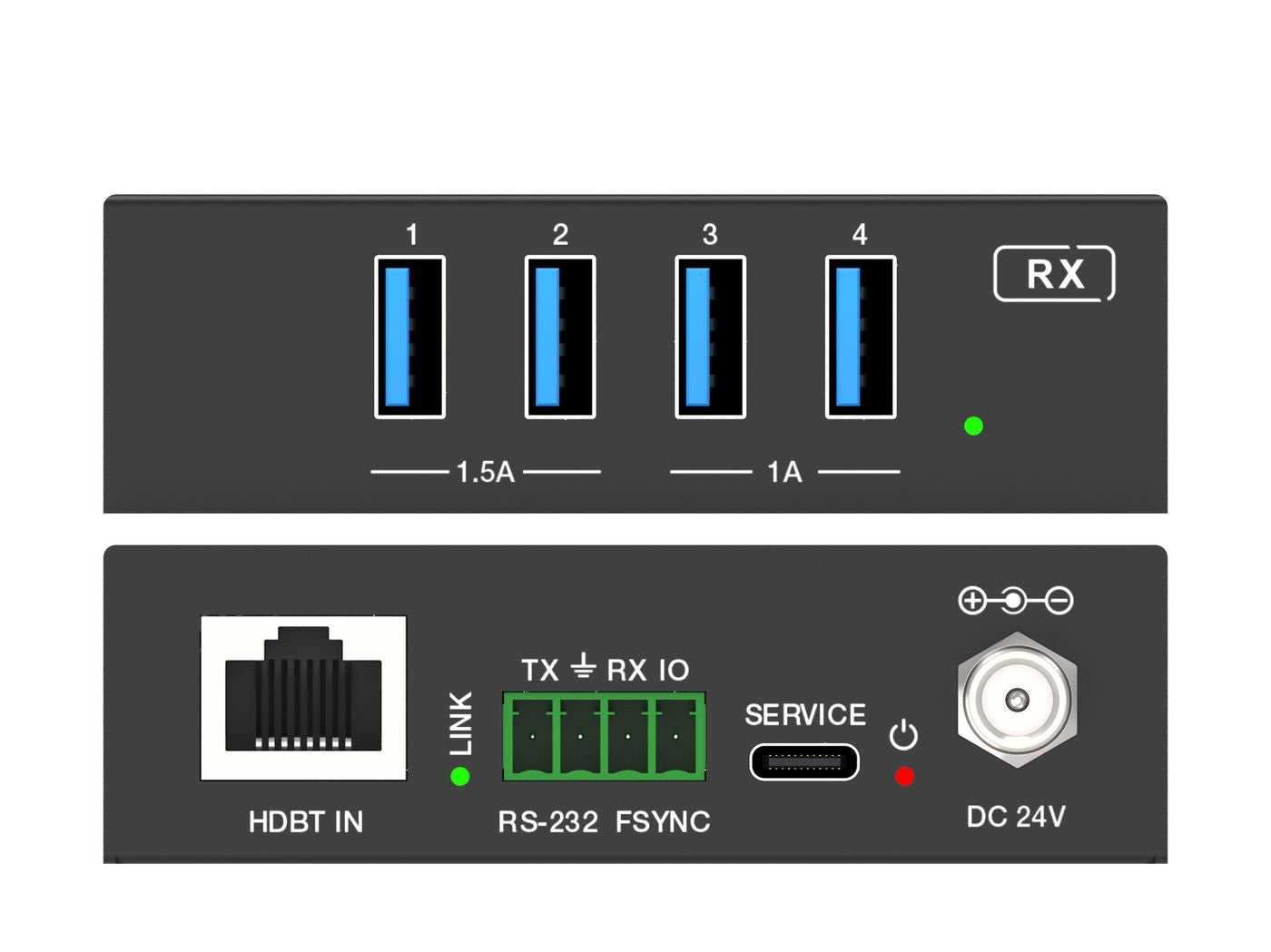 Vivolink VLUSB3EXT100 KVM Extender – USB 3.2 100m 4-Port Kit