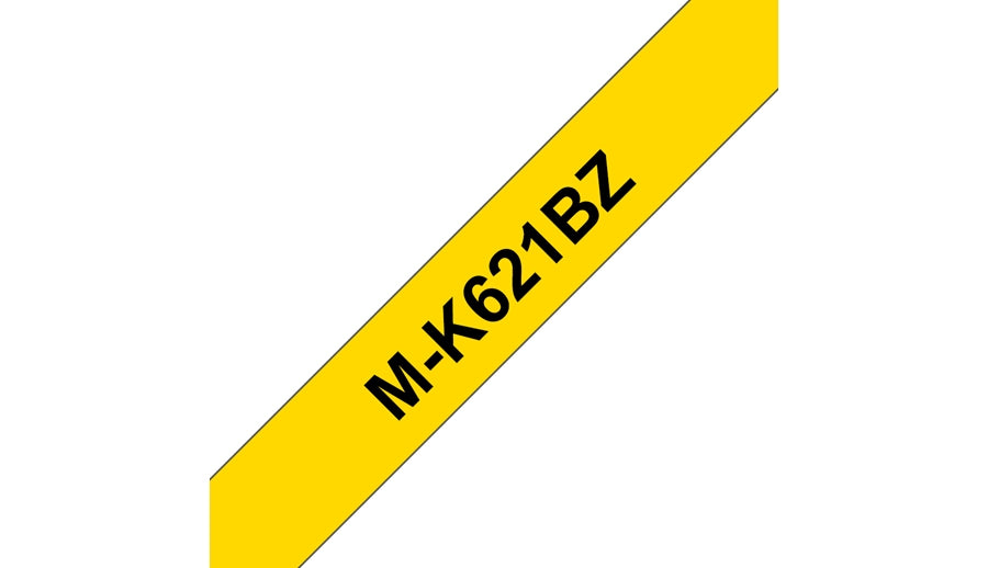 Brother MK621BZ Label Making Tape – 9mm Black on Yellow Non-Laminated 8m
