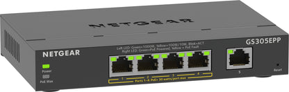 Netgear GS305EPP-100PES 5-Port Gigabit Ethernet Managed PoE+ Switch – L2/L3, 10Gbps