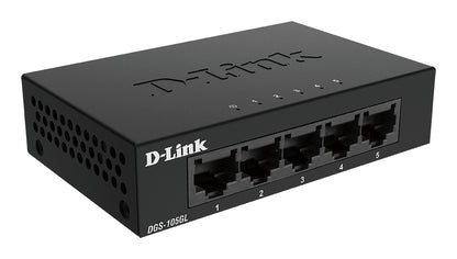 D-Link DGS-105GL/E 5-Port Unmanaged Gigabit Ethernet Network Switch – Black