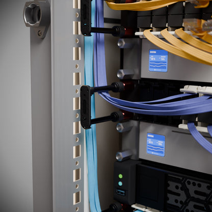 PATCHBOX PBCSX24K Cable Management Panel 24-Pack – Black/Red, Steel