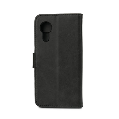 eSTUFF ES67340011-BULK PU Wallet Case Cover - Black, Magnetic, 3 Card Slots