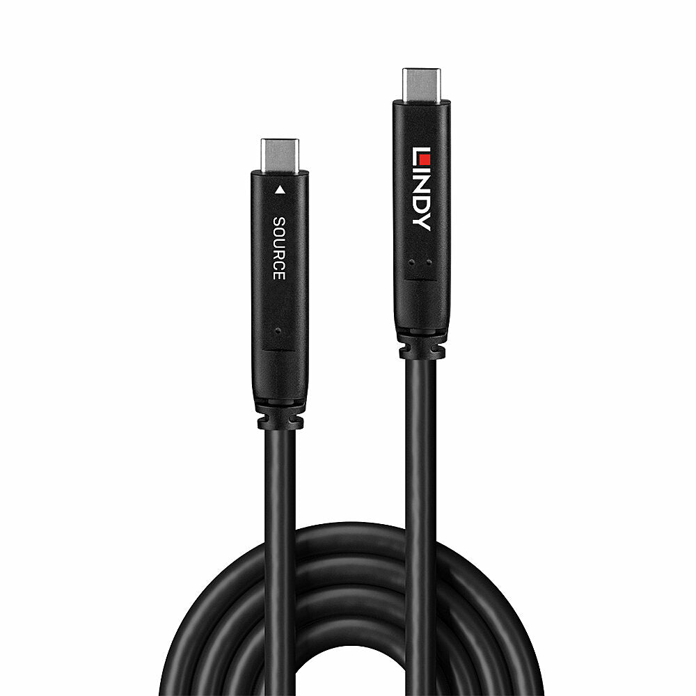 Lindy 43398 USB 3.2 Gen 1 & DP 1.4 Type C Hybrid Cable – 10m, 60W Power Delivery