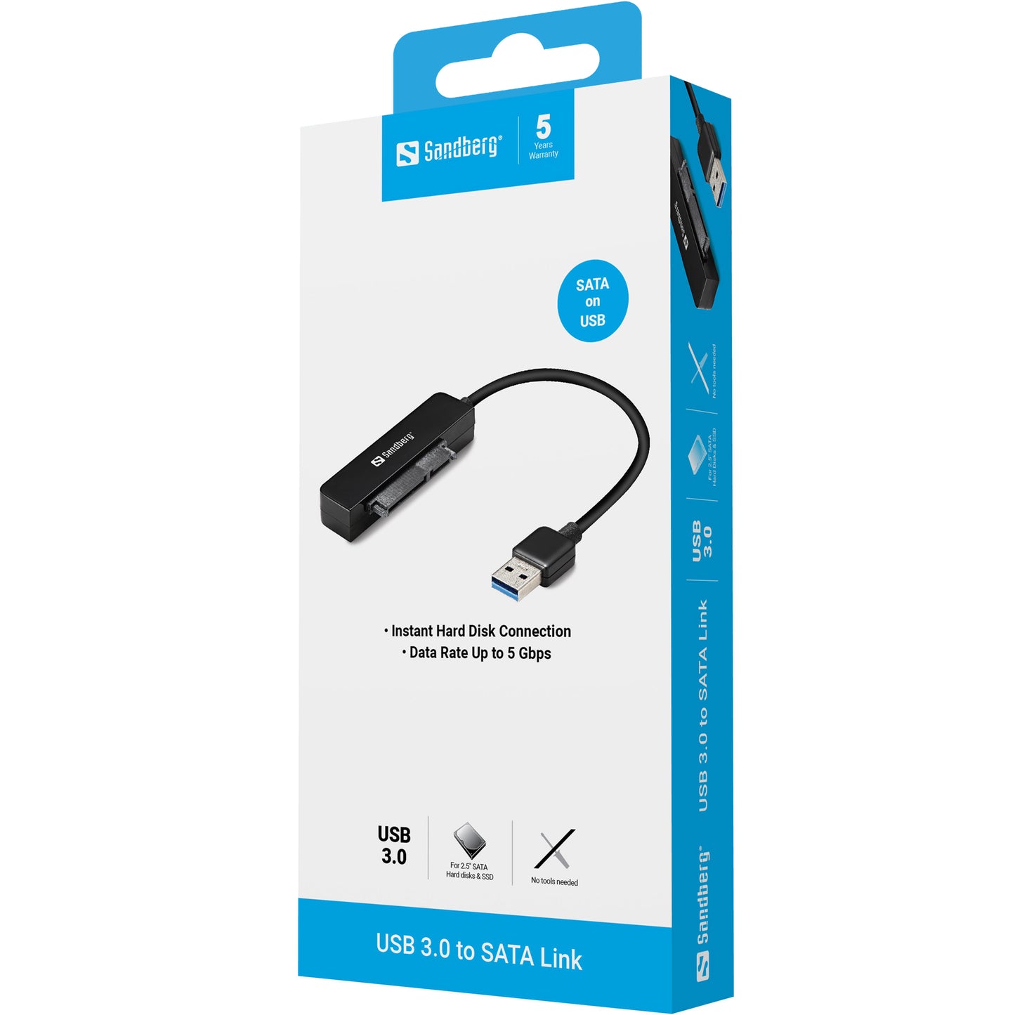 Sandberg 133-87 USB 3.0 to SATA Link – High-Speed Dock & Port Replicator