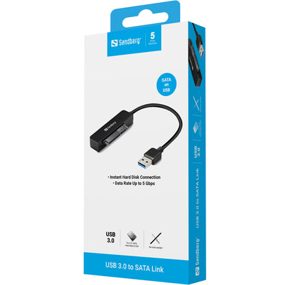 Sandberg 133-87 USB 3.0 to SATA Link – High-Speed Dock & Port Replicator