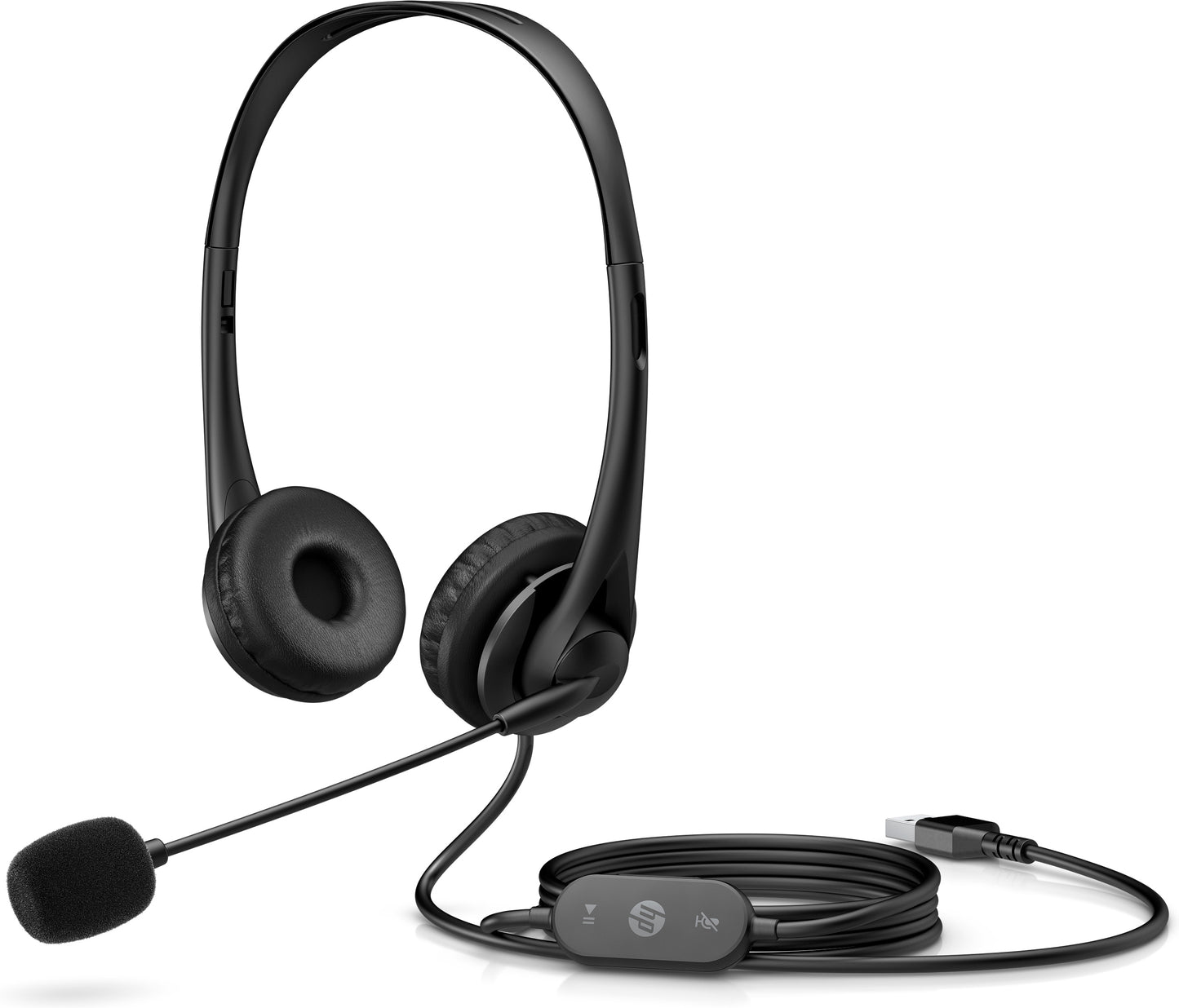 HP 428H5AA Stereo USB Headset G2 Wired Head-band Office/Call Centre Black