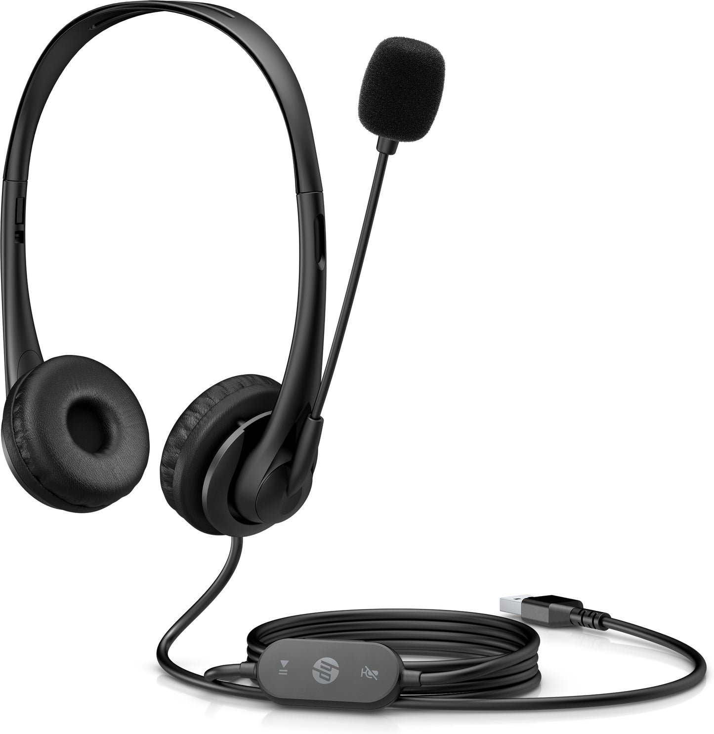 HP 428H5AA Stereo USB Headset G2 Wired Head-band Office/Call Centre Black