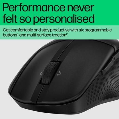 HP 8T6M3AA 480 Comfort Bluetooth Mouse – Wireless, 4000 DPI, Black