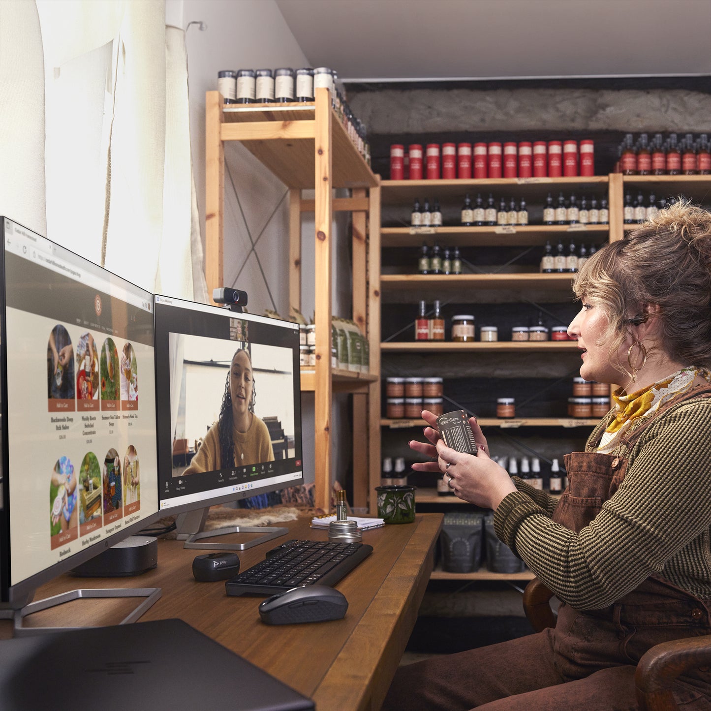 Poly 216066-02 Voyager Free 60+ UC M Wireless Earbuds with Touchscreen Charge Case – Black