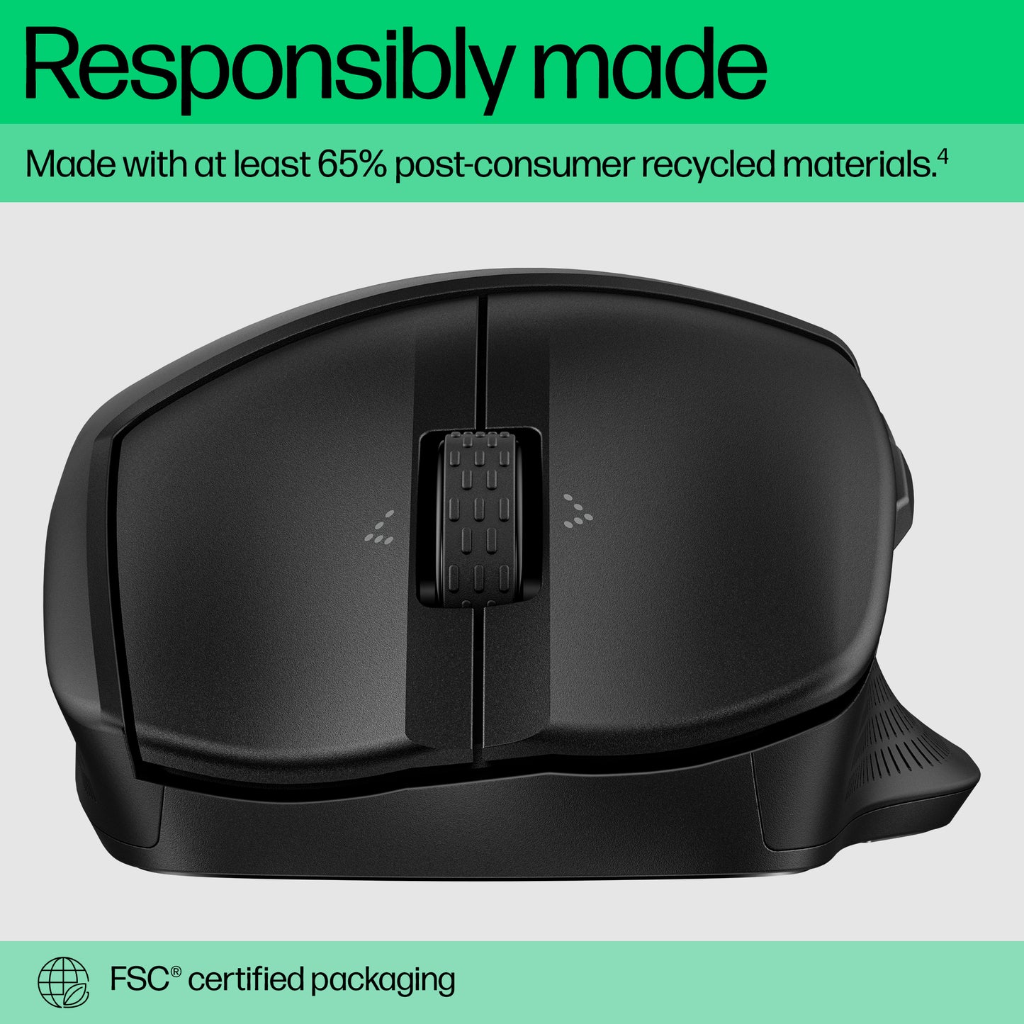 HP 8T6M3AA 480 Comfort Bluetooth Mouse – Wireless, 4000 DPI, Black