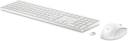 HP 4R016AA#ABZ Wireless Keyboard and Mouse Combo – Full-Size, White