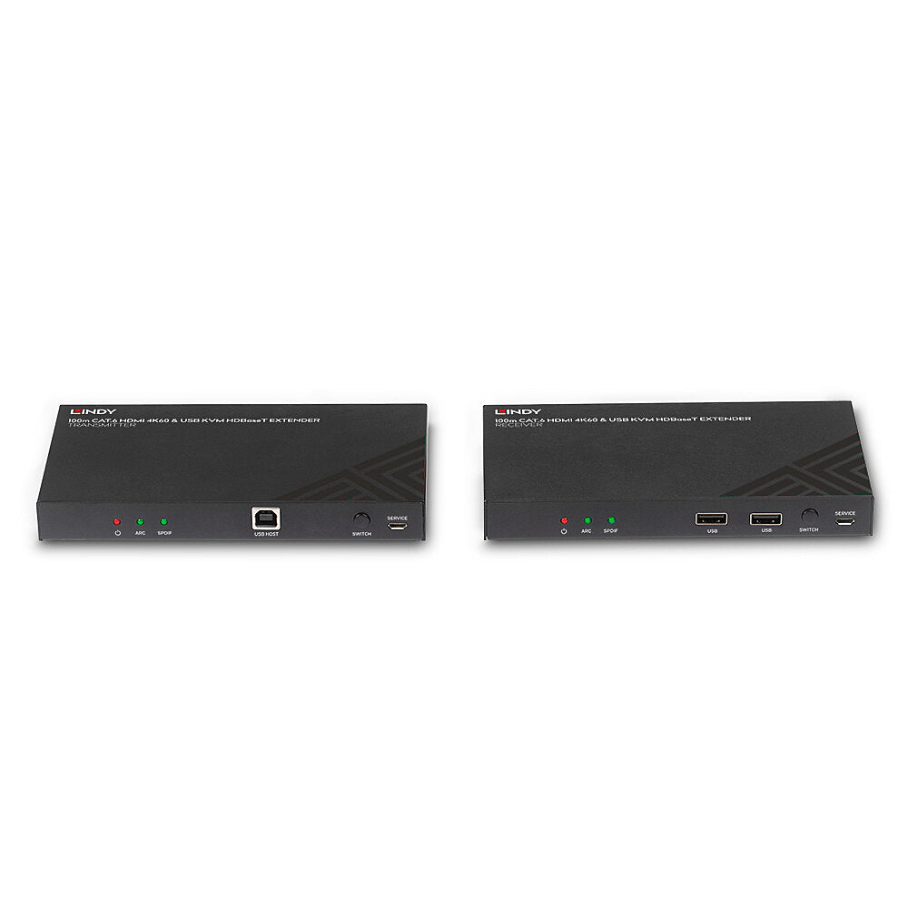 Lindy 38343 KVM Extender – 100m Cat.6 HDMI 4K60 Audio IR RS-232 HDBaseT