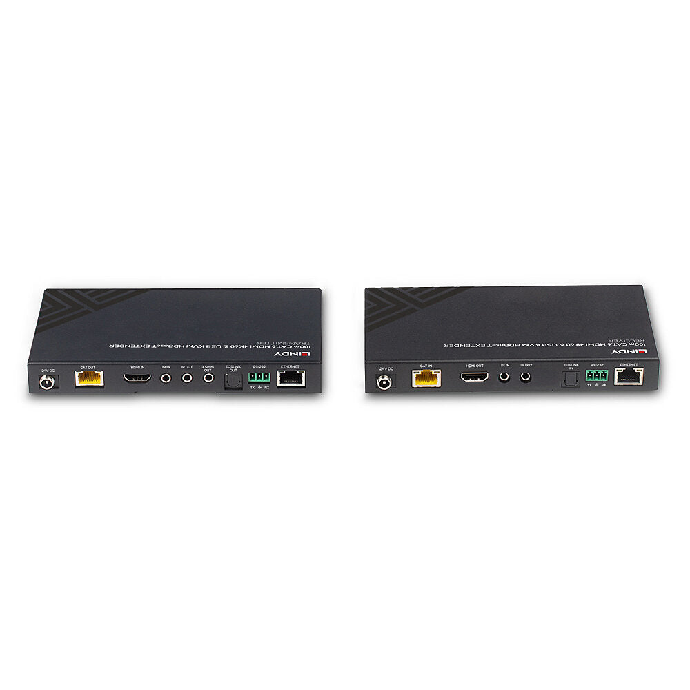 Lindy 38343 KVM Extender – 100m Cat.6 HDMI 4K60 Audio IR RS-232 HDBaseT