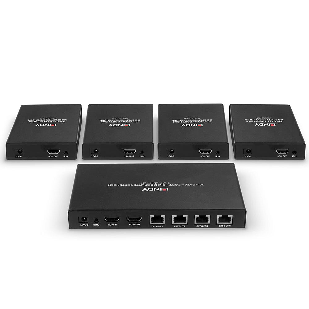 Lindy 38262 70m Cat.6 4 Port HDMI 4K60 Splitter Extender AV Transmitter